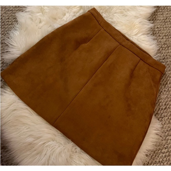 Francesca’s Vera Embroidered Faux Suede Skirt - Picture 7 of 7